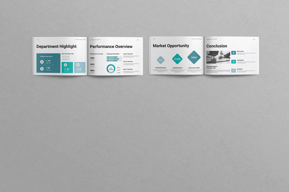 Annual Report Template Landscape, a Brochure Template by Work-Envance (Photo 12 of 12)