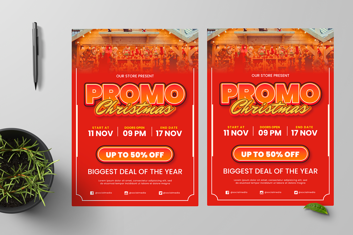 Christmas Big Promo Sale Flyer, a Flyer Template by Annora Studio (Photo 4 of 6)