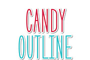 Candy Outline Handwritten font, a Handwritten Font by MaxArt Foundry (Thumbnail 1 of 3)