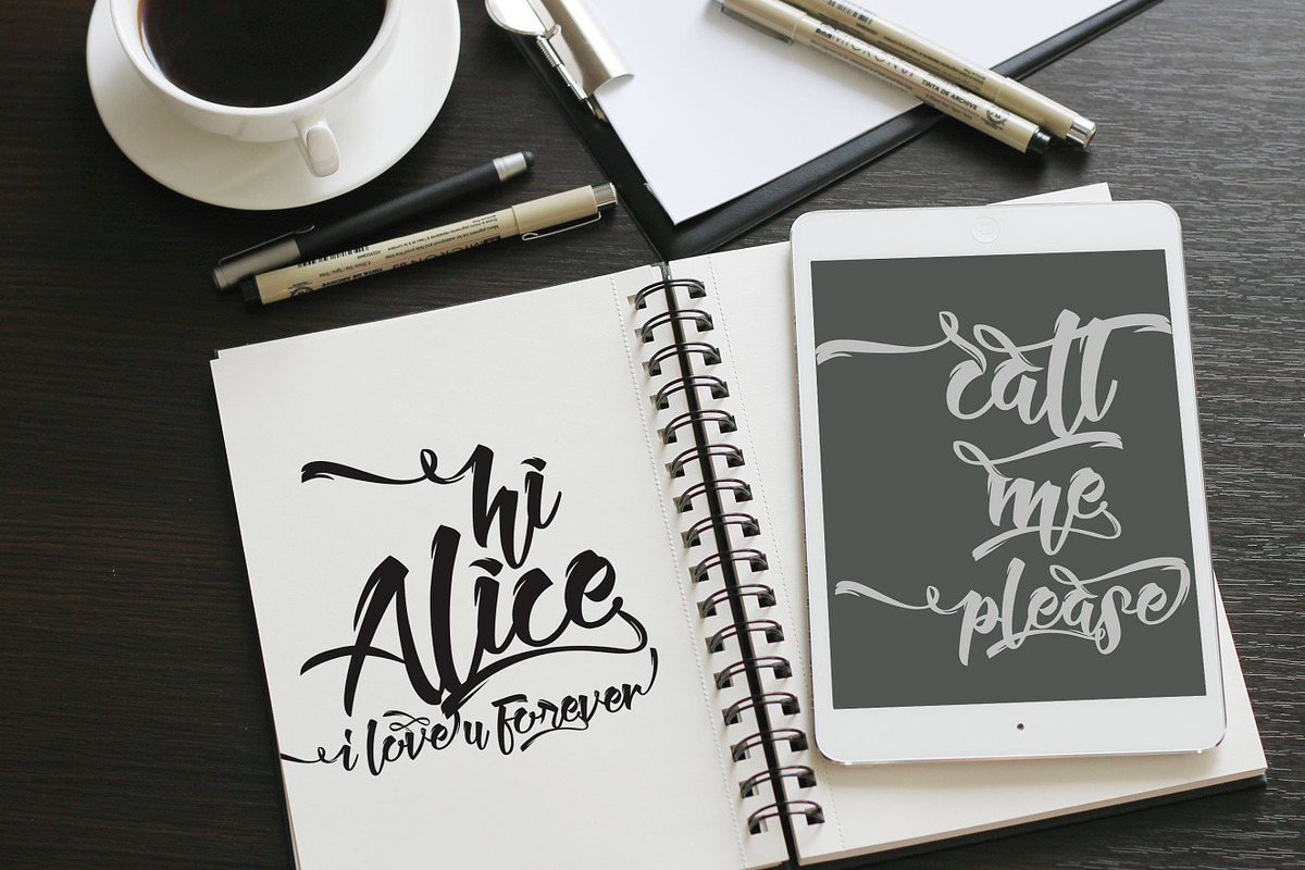 Jailheart Hand Lettering + bonus, a Script Font by Olexstudio (Photo 4 of 5)