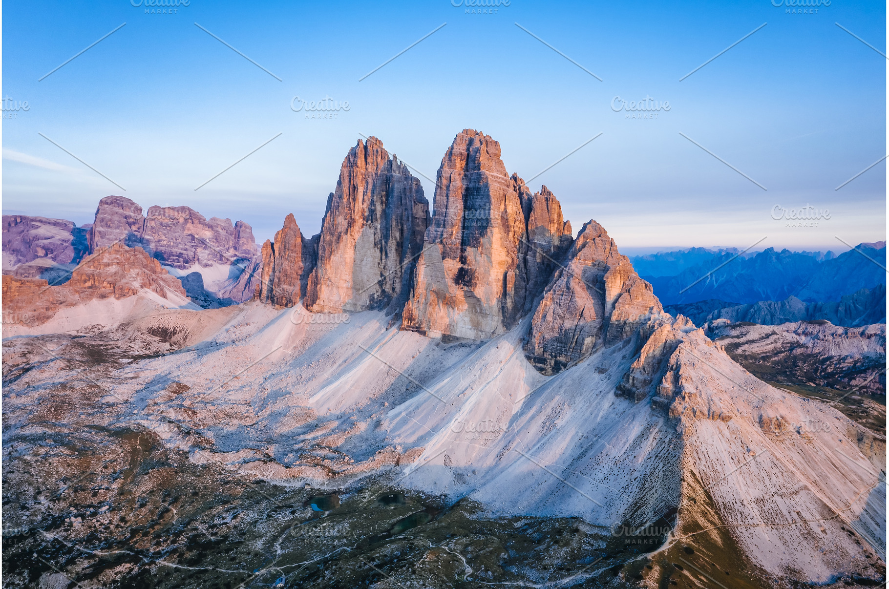 Aerial view of Tre Cime di Lavaredo, a Nature Photo by Igor Tichonow