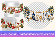 Ornamental Christmas Clothesline, a Seasonal Illustration by Ink Gallery (Thumbnail 3 of 8)