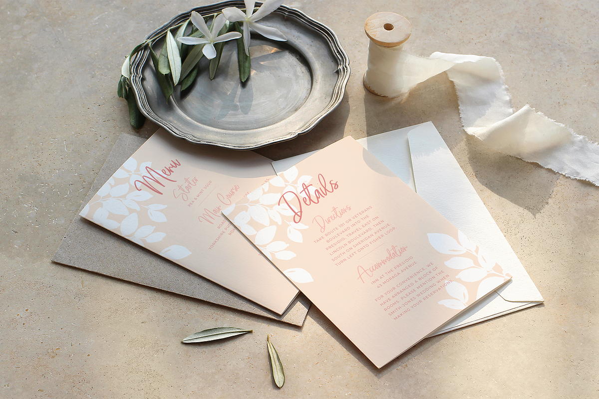 Blush Wedding Stationery Suite, an Invitation Template by R Whitehurst Design (Photo 4 of 10)