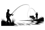 Fishing Silhouette Vector Bundle, an Illustration by hafijul (Thumbnail 11 of 51)