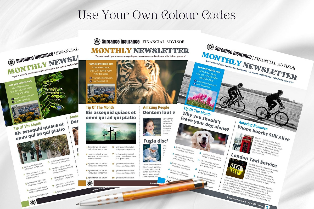 Canva newsletter template for business preview 5