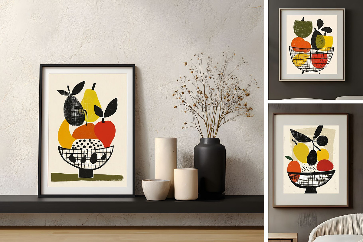 Modern Fruit Art & Layered Clipart, a Wallpaper Graphic by ARTOZEN DIGITAL (Photo 12 of 14)