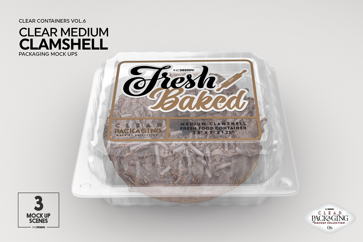 Medium Clamshell Packaging Mockup, a Product Mockup by INCDesign (Photo 15 of 16)