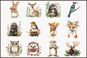 Woodland Animals Cottagecore Clipart, an Illustration by Sublimation Artist (Thumbnail 3 of 6)