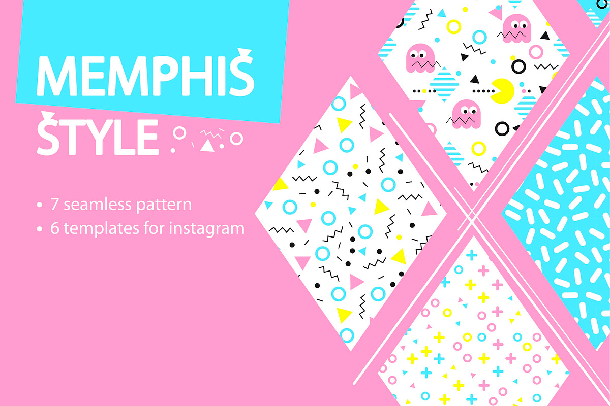 MEMPHIS STYLE:templates and patterns, a Pattern Graphic by Fresh-shop (Photo 1 of 3)