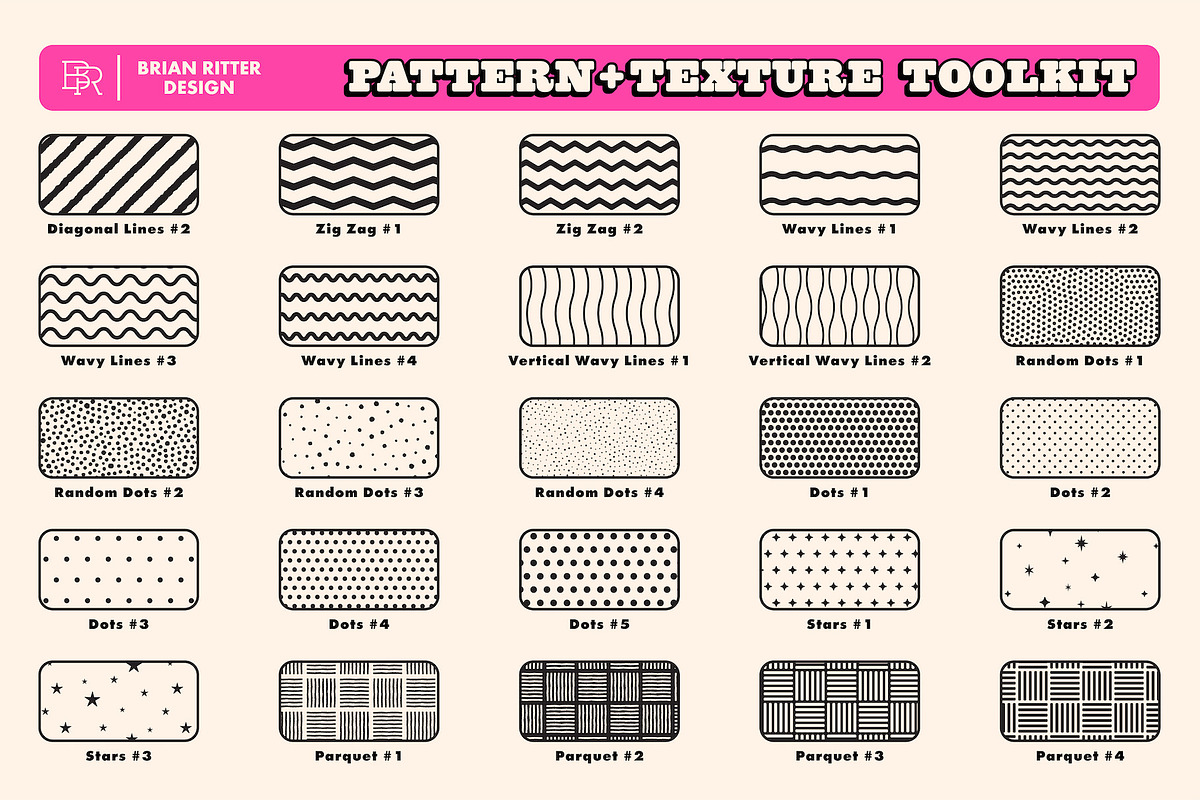 Pattern + Texture Toolkit, a Brush Add-On by Brian Ritter Design (Photo 6 of 8)