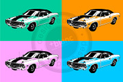 Muscle car, a Transportation Illustration by mesblanc (Thumbnail 2 of 2)