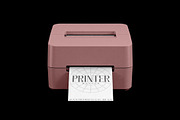 Printer Mockup, a Product Mockup by Design Squad (Thumbnail 4 of 4)
