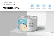 Small Food Can Mockups, a Product Mockup by megostudi0 (Thumbnail 2 of 6)
