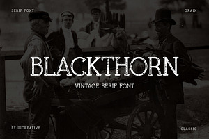 Blackthorn Vintage Serif Font, a Slab Serif Font by UICreative