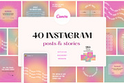 Canva Retro Dreams Instagram Bundle, a Social Media Template by Alice Store (Thumbnail 1 of 8)