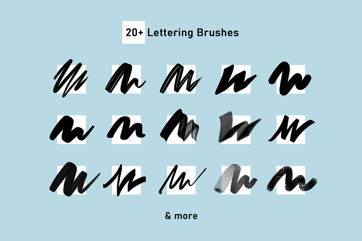 Firstype Procreate Lettering Brushes, a Brush Add-On by Nurmiftah (Photo 2 of 13)