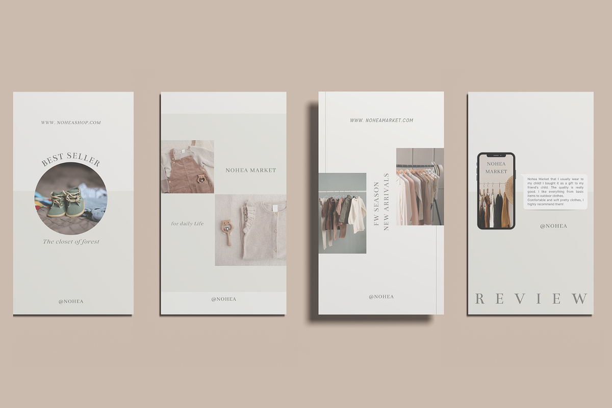 Baby Clothing Instagram Templates, a Social Media Template by NoheaDesignShop (Photo 6 of 11)