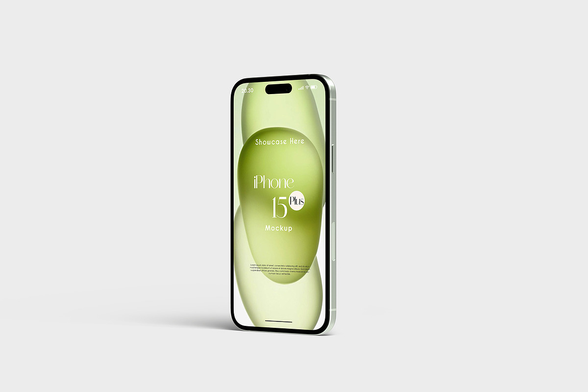 iPhone 15 Plus Mockup, an iPhone Mockup by Graphicbars (Photo 8 of 17)