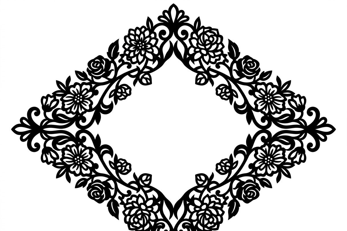 60 Romantic Diamond Wall Floral, a Decorative Illustration by Amazin_art (Photo 6 of 17)