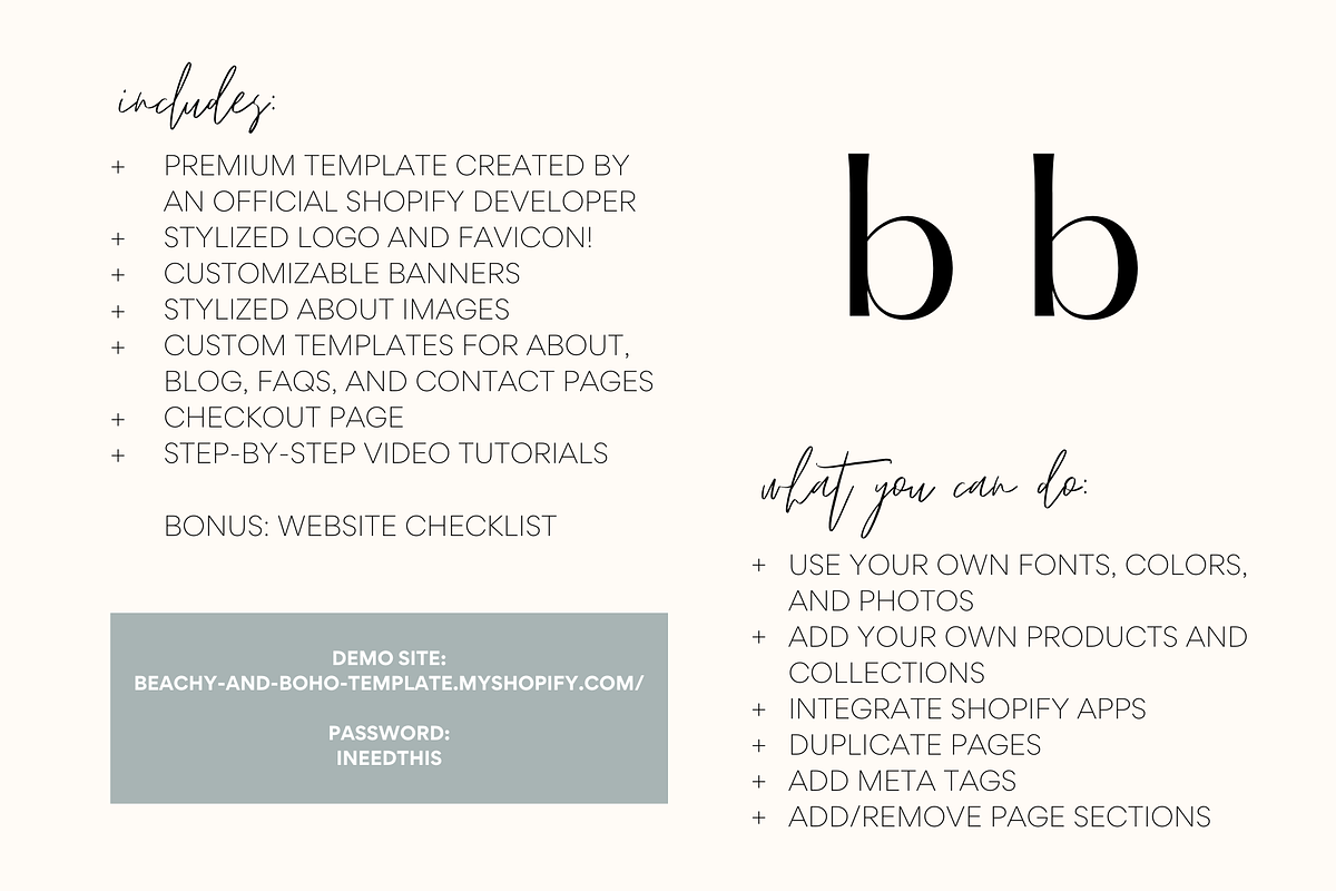 Boho Shopify Theme | Beachy Boho, a Templates & Theme by Easy Website Themes (Photo 8 of 8)