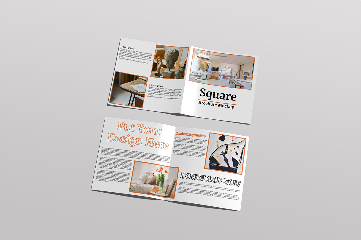 Square Bifold Brochure Mockup, a Print Template by rahmatmoscae (Photo 12 of 16)
