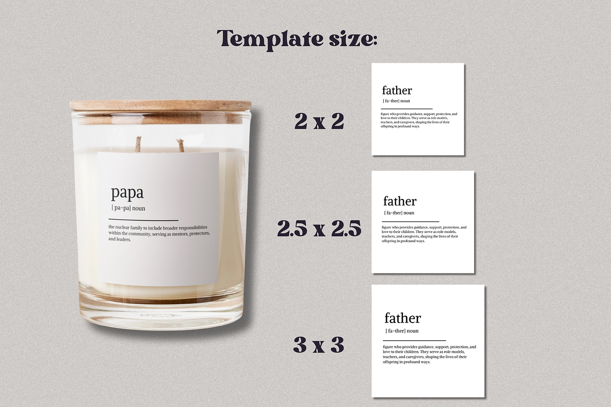 Father's Day Candle Label Template, a Branding & Logo Template by KnowyourLabel (Photo 4 of 4)