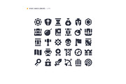 Video Game Elements Icon Set, a Solid Icon by microstd (Thumbnail 2 of 3)