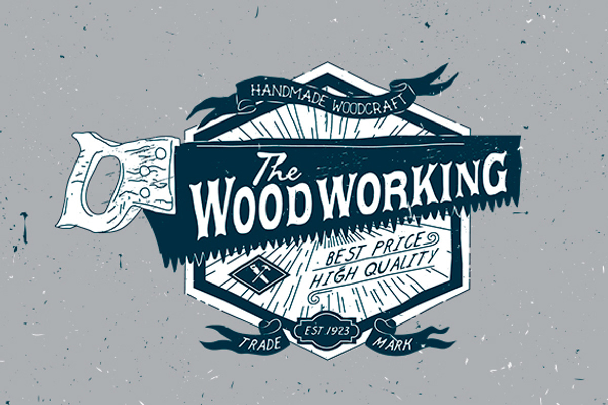 6 Vintage Carpentry Badges, a Branding & Logo Template by PaperBat (Photo 3 of 5)