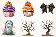 Vintage Creepy Halloween Clipart, an Illustration by Libby Wishes (Thumbnail 4 of 7)
