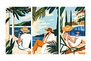 SUMMER VIBES  Mediterranean Views, an Illustration by SketchArtStudio (Thumbnail 3 of 5)