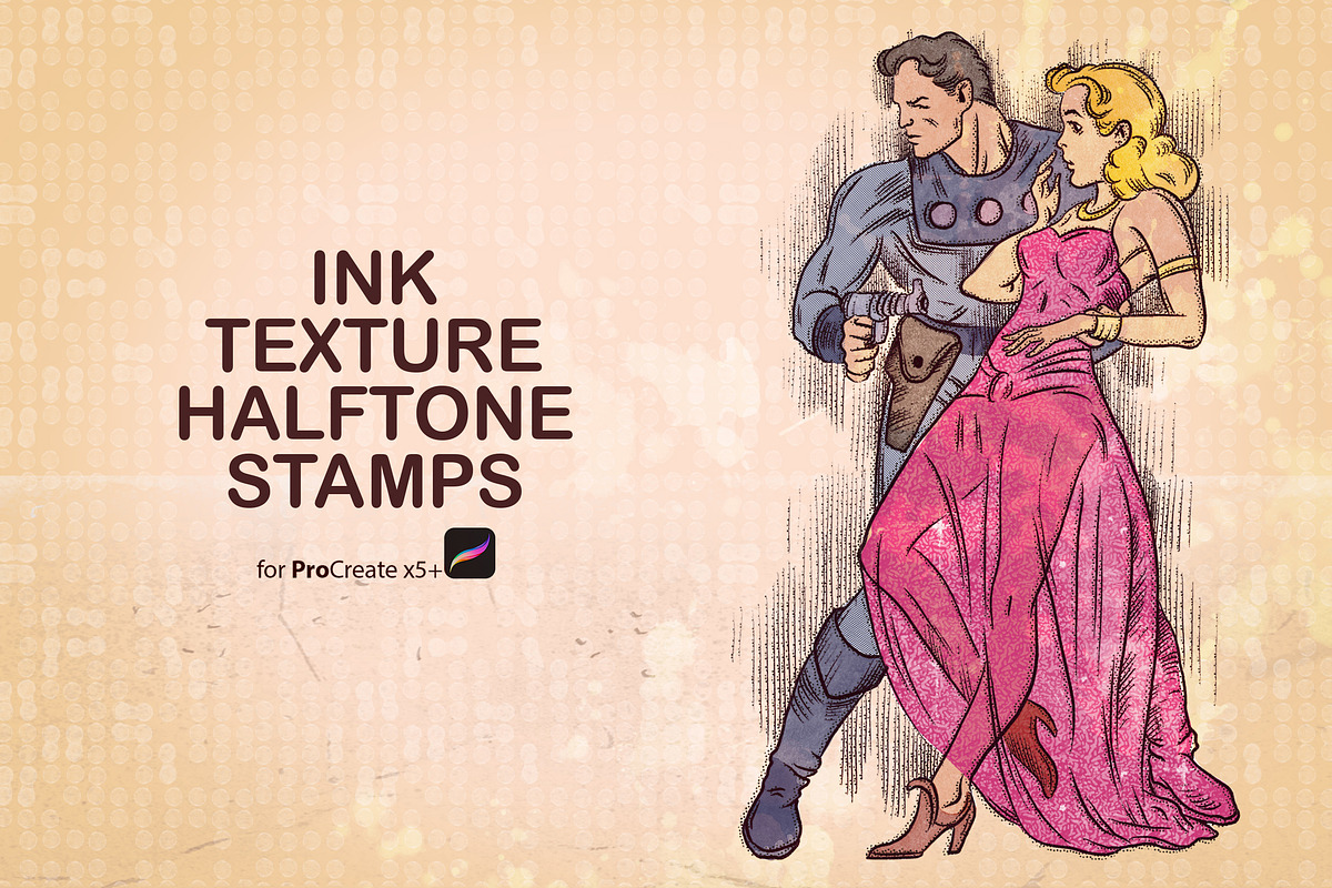 RETRO BRUSHES PROCREATE KIT, a Brush Add-On by AlexandraArt (Photo 2 of 11)