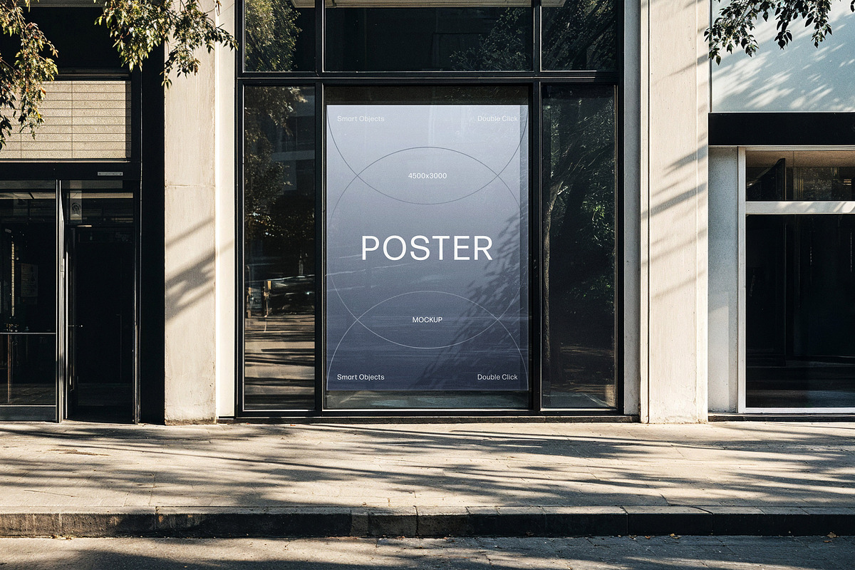 Shopfront A4 Poster Mockup, an Advertising Mockup by Design Squad (Photo 1 of 3)