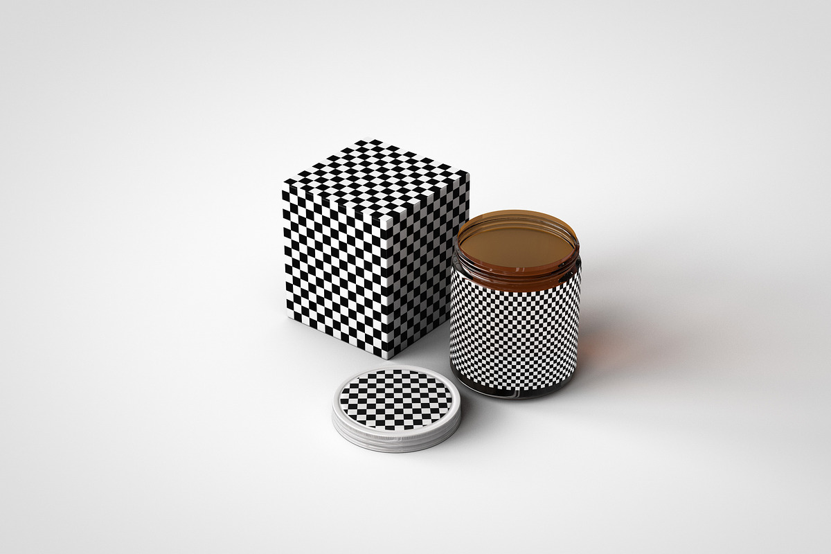 Amber Cosmetics Jar & Box Mock-Up, a Product Mockup by TSOBG (Photo 5 of 18)