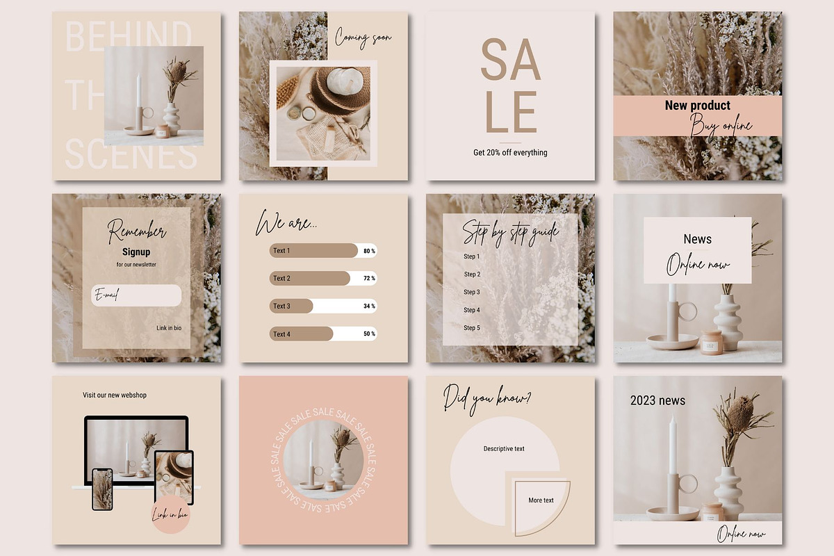 Nordic Instagram post template, a Social Media Template by Valley Media Templates (Photo 2 of 6)