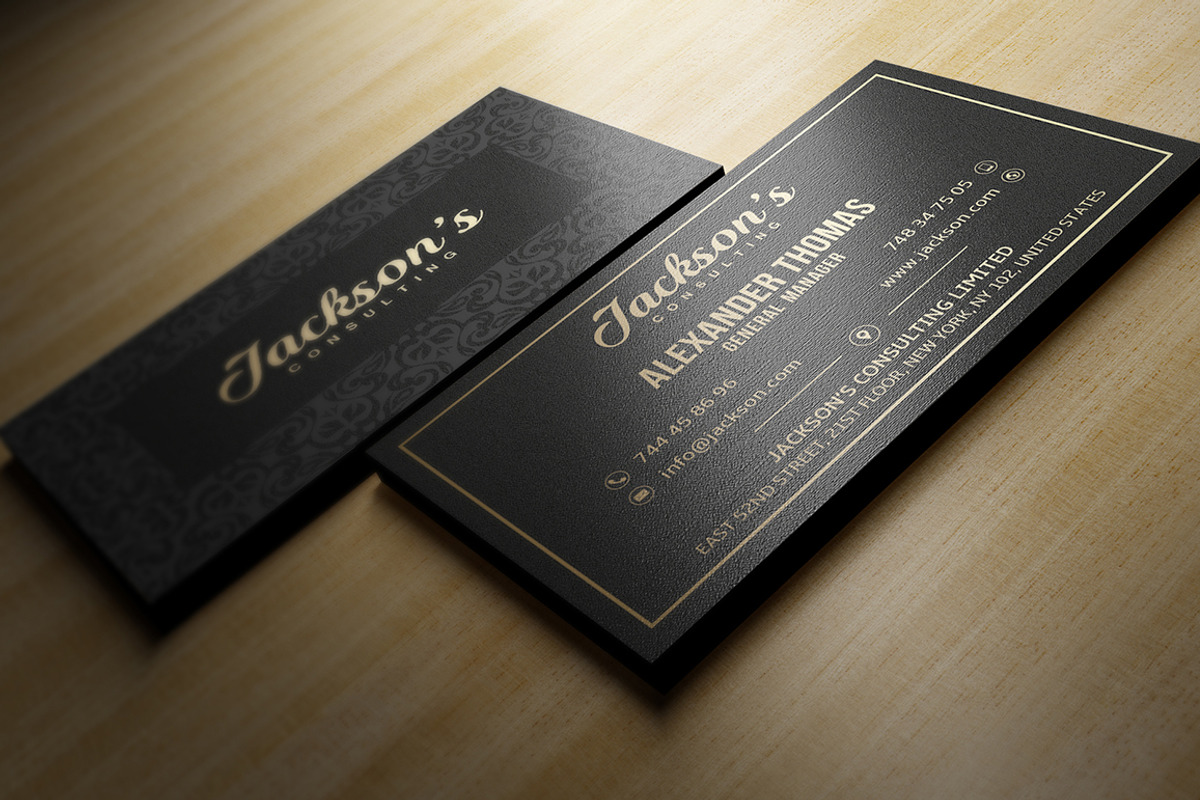 Gold And Black Business Card, a Business Card Template by Marvel (Photo 3 of 5)