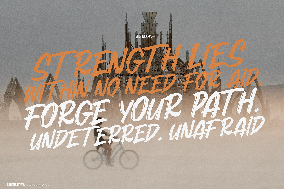 Carena Hopen | Hand Drawn Brush Font, a Handwritten Font by gracetype_studio (Photo 3 of 12)