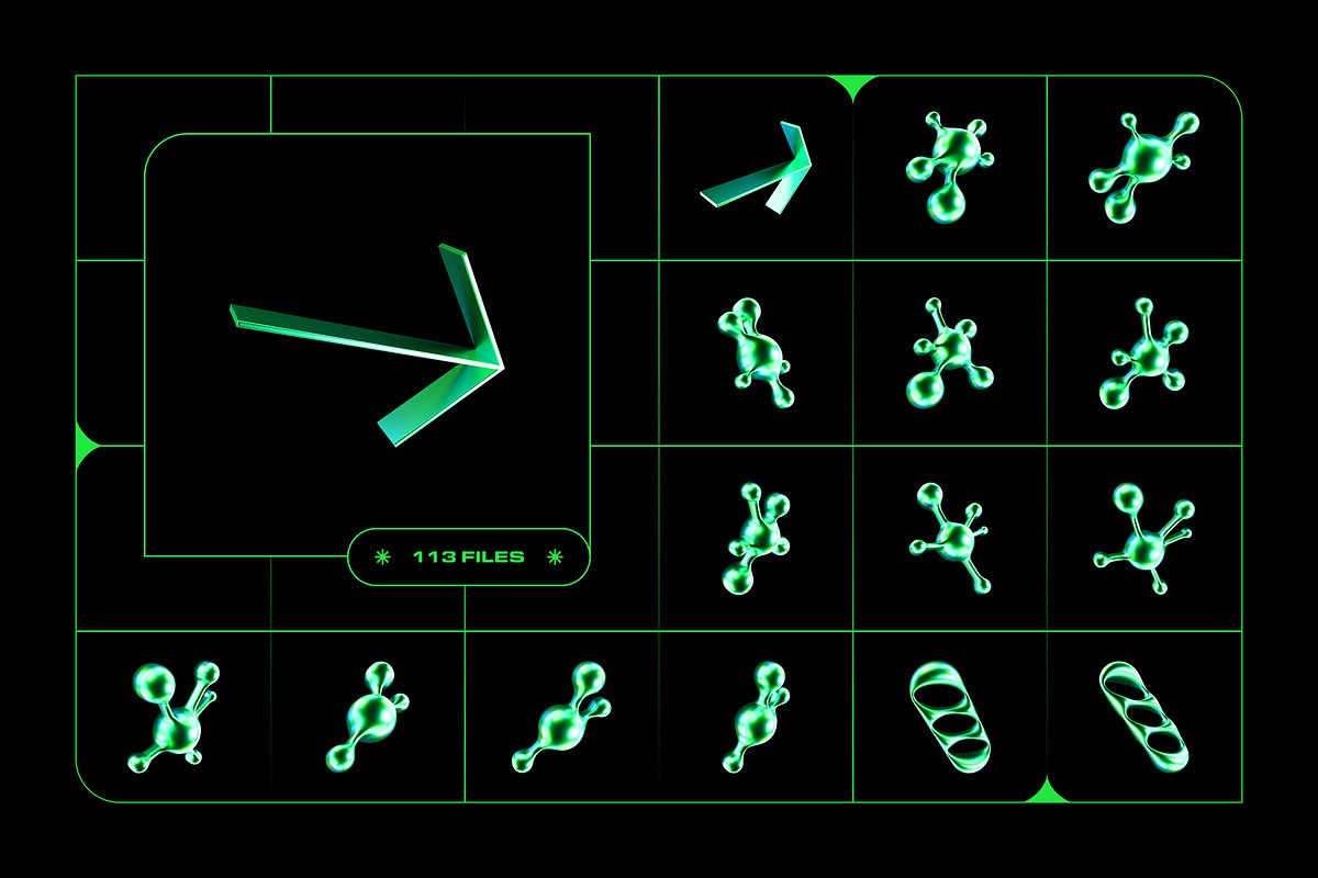 Y2K 3D Shapes - 113 illustrations, an Object Graphic by assetpro.design (Photo 4 of 13)