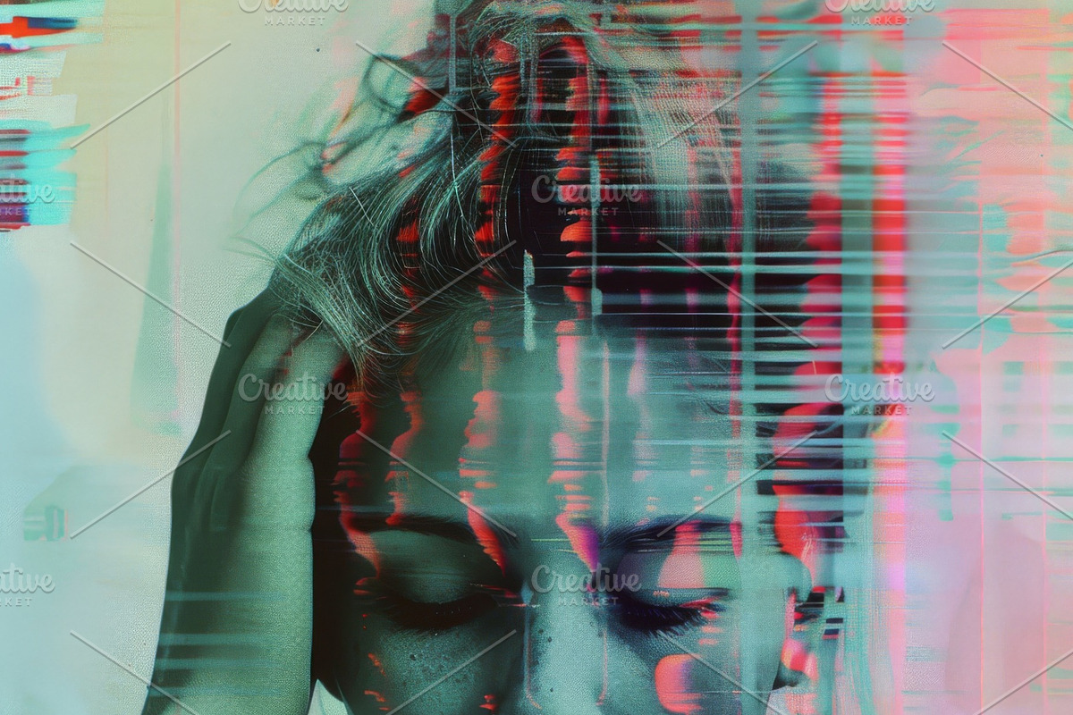 90 Glitch faces, a Person Illustration by Handmadefont (Photo 85 of 94)