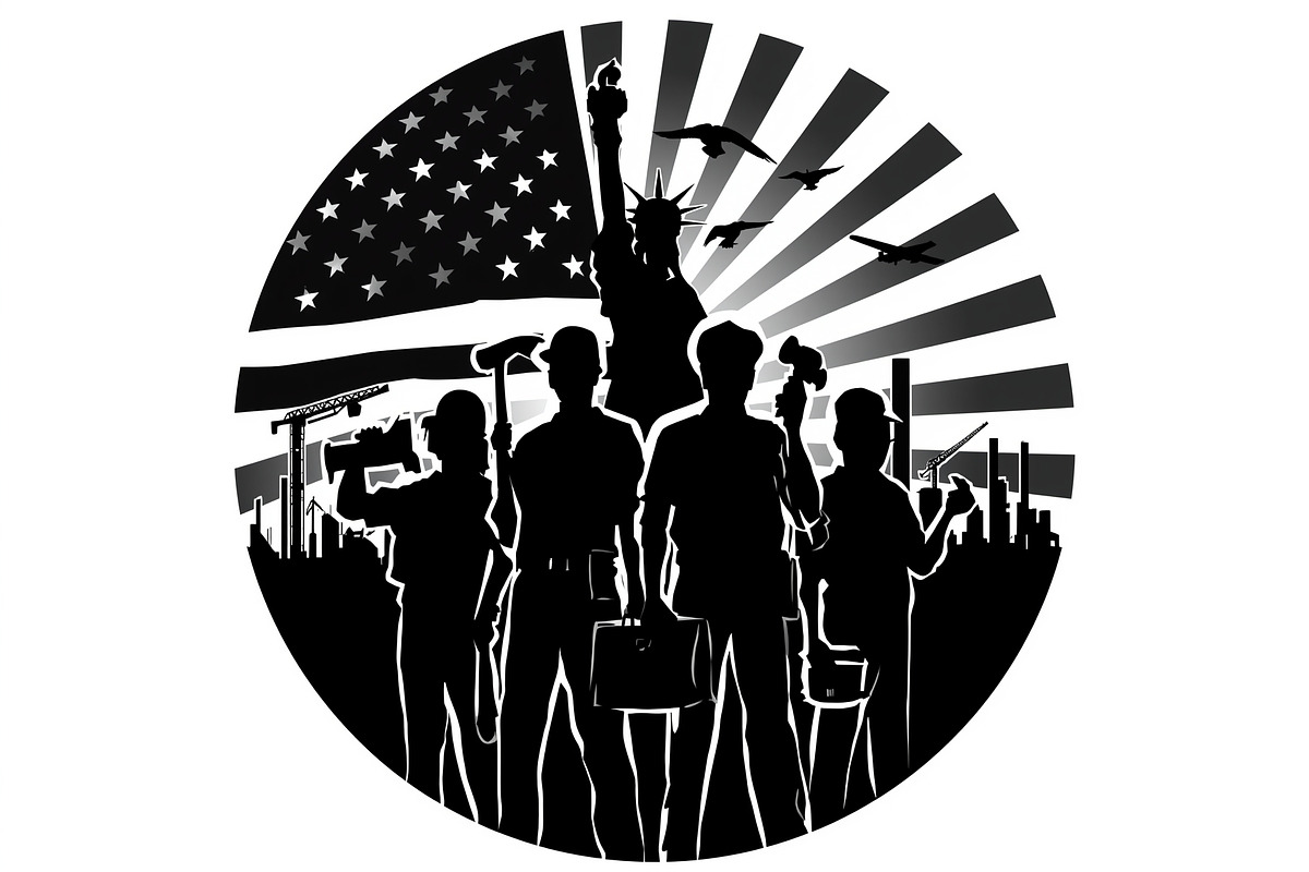 Nation Builder Silhouette Set, an Illustration by yasushie (Photo 16 of 20)