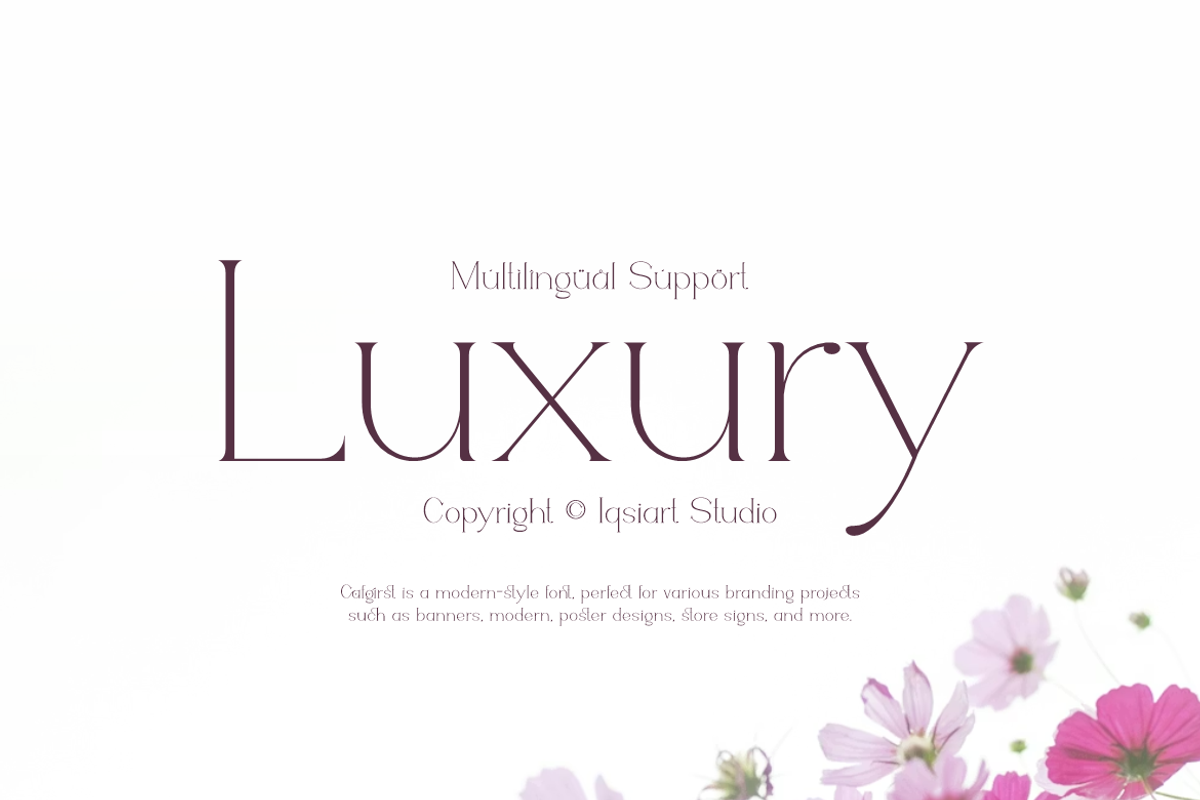 Cafgirst - Luxury Font, a Serif Font by Iqsiart Studio (Photo 4 of 16)