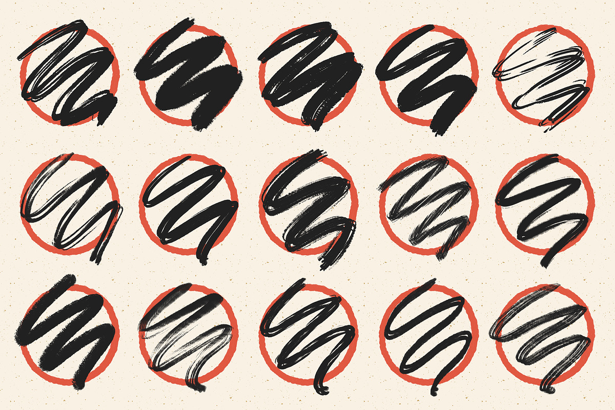 Distressed Inkers For Procreate, a Brush Add-On by Heather Green Designs (Photo 2 of 7)