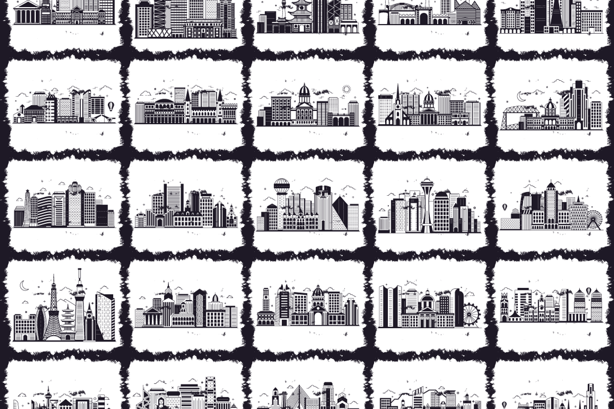 City Skyline Vectors, a Background Graphic by Brickclay (Photo 5 of 6)