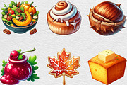 Watercolor Autumn Food Clipart, an Illustration by Black Bird Studio (Thumbnail 5 of 6)