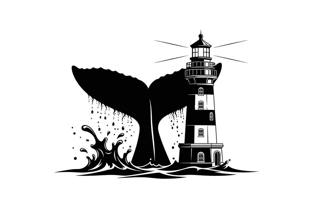 Whale Tail Lighthouse Bundle, an Object Illustration by yasushie (Photo 25 of 31)