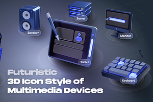 Devicely - Multimedia 3D Icon Set