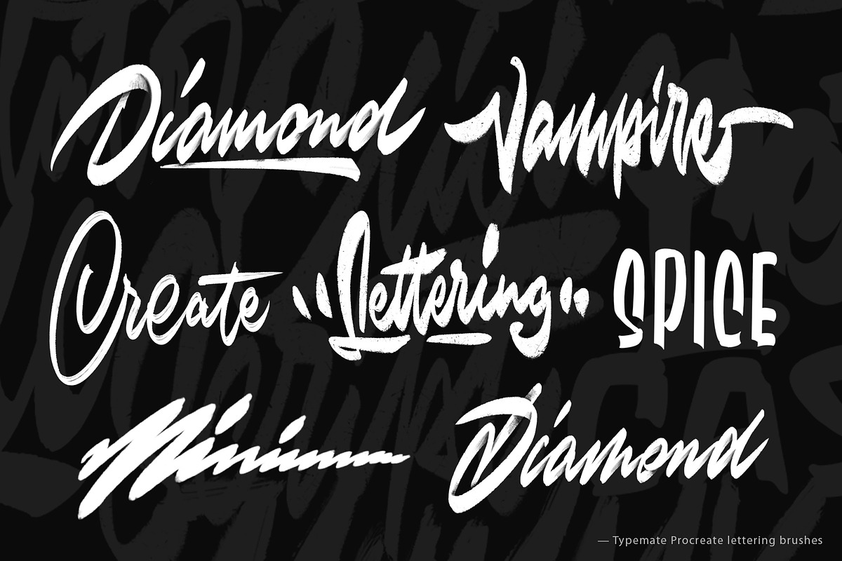 Procreate lettering brushes! preview 4