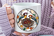 Fall Autumn Bird Stained Glass Clipa, an Illustration by Rose Art (Thumbnail 6 of 7)