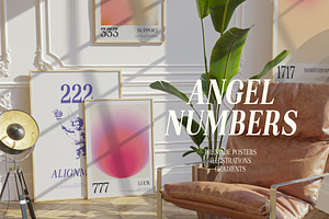 Angel Numbers. Posters & Clipart