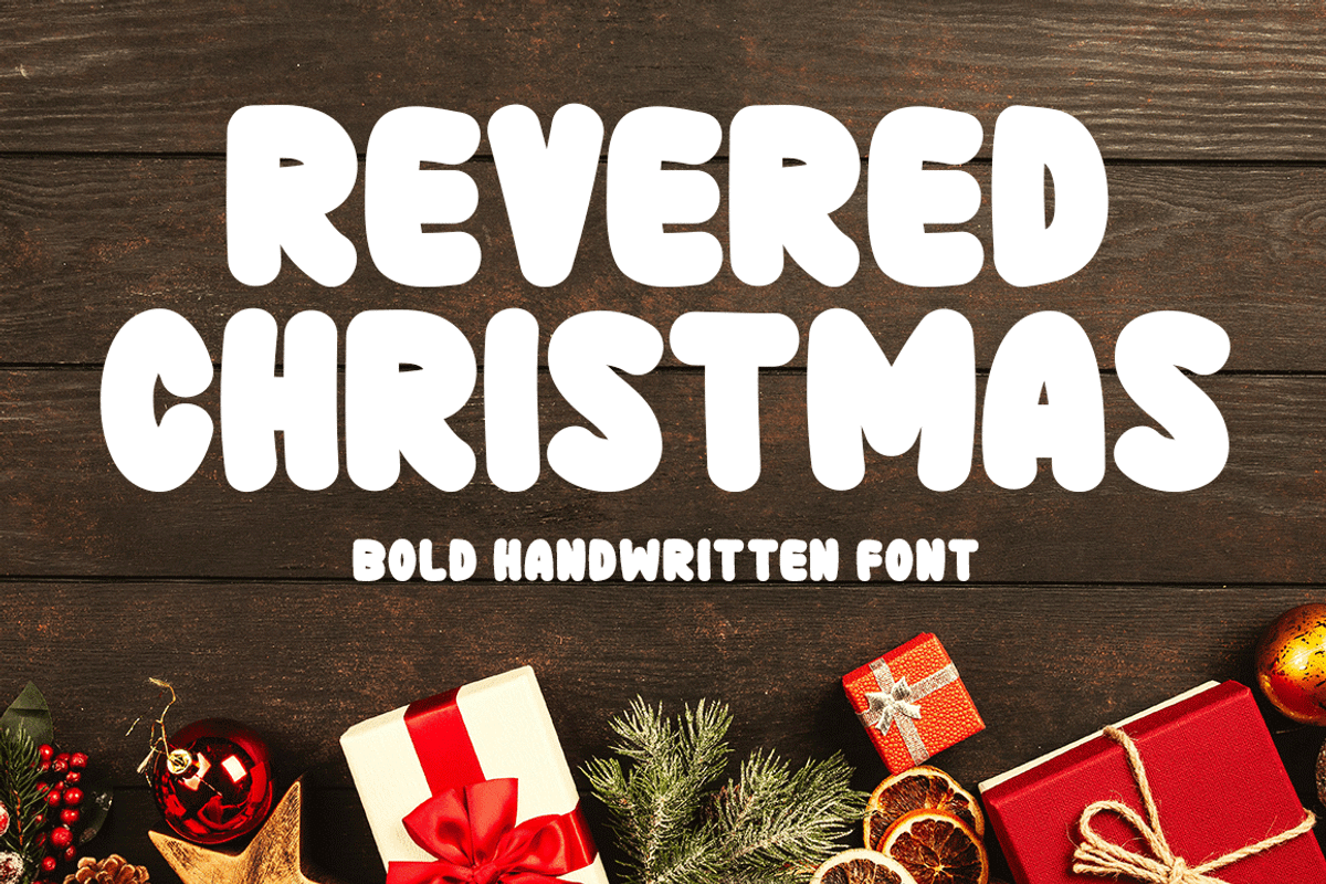 Revered Christmas Typeface, a Handwritten Font by Seemly Fonts (Photo 1 of 6)