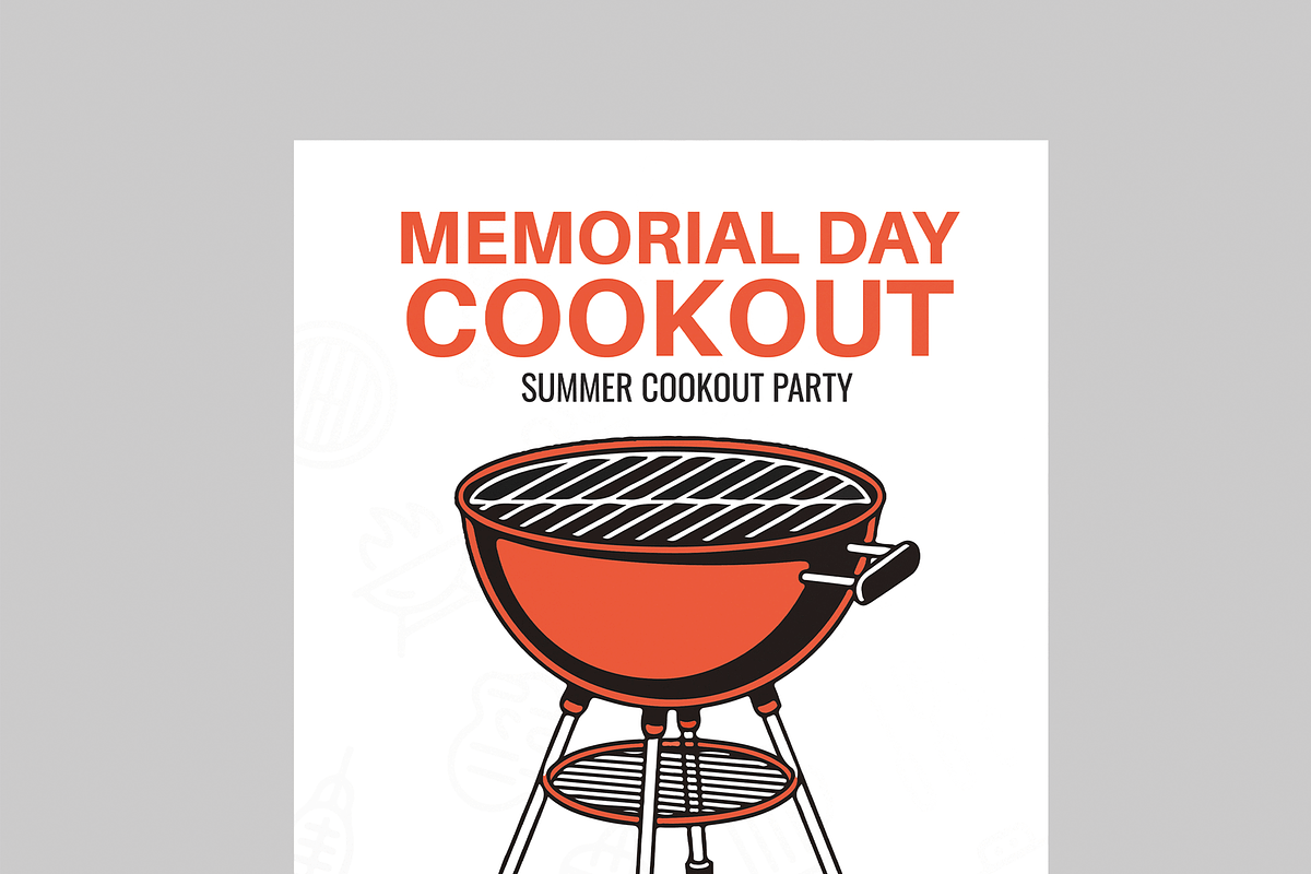 Cookout Flyer Creative Layout, a Flyer Template by MightyDesign (Photo 4 of 8)